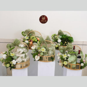 [SSS] 5 mâm quả cưới đế tre tone xanh hiện đại