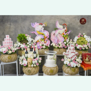 [SSS] 8 tráp rồng phụng tone hồng mix trắng