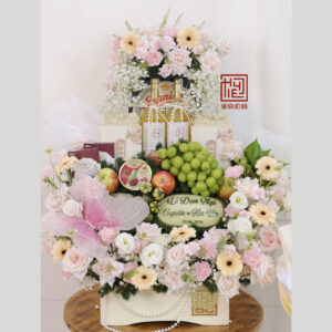 dạm ngõ tone hồng cam pastel